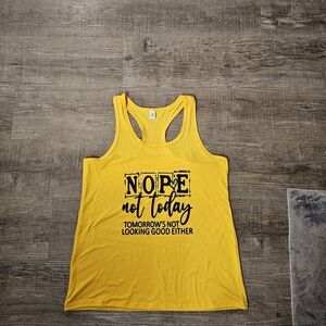 Yellow Graphic Tank Top